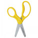 A pack of 12 Westcott blunt tip kids scissors with yellow handles.