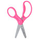 A pack of 12 Westcott pink kids scissors with blunt tips.