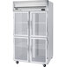 Beverage-Air HRS2-1HG Horizon Series 52" Glass Half Door Reach-In Refrigerator with Stainless Steel Interior and LED Lighting Main Thumbnail 1