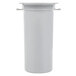 A white cylinder with a lid.