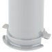 A white plastic cylinder with a round base.