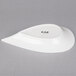 CAC DOT-10 10" x 6 3/8" Bright White One Tine China Tasting Platter - 24/Case Main Thumbnail 4