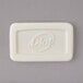 A white rectangular Dial bar of soap with a logo on it.