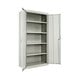 Alera ALECM7218LG 36" x 18" x 72" Light Gray 2-Door Steel Storage Cabinet with Four Shelves Main Thumbnail 2
