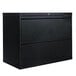 Alera ALEHLF3629BL Black Two-Drawer Metal Lateral File Cabinet - 36" x 19 1/4" x 28 3/4" Main Thumbnail 1