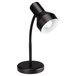 A black Alera task lamp with a weighted base and a flexible white light.