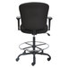 Alera ALEMT4610 Mota Black Big & Tall Fabric Office Stool with Adjustable Arms, Chrome Foot Ring, and Black Swivel Steel Base Main Thumbnail 5