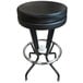 A black Holland Bar Stool with a round University of Michigan seat on a chrome base.