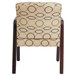 Alera ALERL4351M Reception Tan Patterned Fabric Arm Chair with Mahogany Wood Frame Main Thumbnail 5