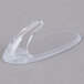 A clear plastic Command hook.