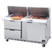 Beverage-Air SPED60HC-18M-2 60" 1 Door 2 Drawer Mega Top Refrigerated Sandwich Prep Table Main Thumbnail 1