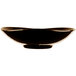 A close-up of a black Reserve by Libbey Tiger Organic porcelain bowl.