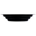 A black Fineline low profile plastic catering bowl.