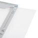 An Aarco aluminum slide frame with a white metal bar and white board.