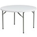 Flash Furniture DAD-YCZ-122R-GG 48" Round Granite White Heavy-Duty Molded Plastic Folding Table Main Thumbnail 1