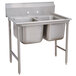 Advance Tabco 93-82-40 Regaline Two Compartment Stainless Steel Sink - 52" Main Thumbnail 1