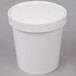 Choice 16 oz. Double Poly-Coated White Paper Food Cup with Vented Paper Lid - 250/Case
