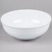 A white Thunder Group melamine pho noodle bowl on a gray surface.