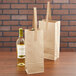 1 Bottle Customizable Paper Wine Bag with Handle - 250/Case Main Thumbnail 5