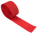 A roll of Creative Converting Classic Red Streamer Paper with a long red ribbon.