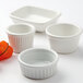 Tuxton BPX-0162 1.5 oz. Porcelain White Fluted China Ramekin - 48/Case Main Thumbnail 5