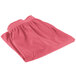 A Snap Drape dusty rose table skirt with shirred pleats and velcro clips.