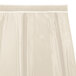 A white table skirt with velcro clips.