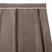 Snap Drape 5412GC29B3-097 Wyndham 21' 6" x 29" Gray Box Pleat Table Skirt with Velcro® Clips Main Thumbnail 5
