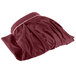 Snap Drape 5412GC29B3-046 Wyndham 21' 6" x 29" Burgundy Box Pleat Table Skirt with Velcro® Clips Main Thumbnail 3
