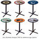 A round green Holland Bar Stool pub table with an NHL logo on it.