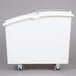 A white plastic Continental ingredient storage bin with wheels and a clear lid.