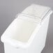 A white plastic Continental ingredient bin with a sliding/flip lid.
