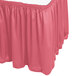 A dusty rose Snap Drape shirred pleat table skirt.
