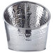 An American Metalcraft stainless steel beverage tub with a hammered surface.