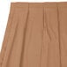 Snap Drape 5412GC29B3-049 Wyndham 21' 6" x 29" Sandalwood Box Pleat Table Skirt with Velcro® Clips Main Thumbnail 4