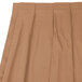 A Snap Drape sandalwood box pleat table skirt with velcro clips.