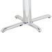 BFM Seating 30" x 24" Chrome Stamped Steel Indoor Standard Height Cross Table Base, 3" Column Main Thumbnail 4