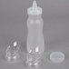 GET SDB-16 16 oz. Frosted Polycarbonate Salad Dressing / Juice Bottle and Lid Set Main Thumbnail 5
