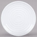 A white GET Milano melamine plate with a spiral pattern.