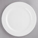 A Libbey Royal Rideau white porcelain plate with a white rim.