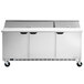 Beverage-Air SPE72HC-18C Elite Series 72" 3 Door Cutting Top Refrigerated Sandwich Prep Table with 17" Deep Cutting Board Main Thumbnail 6
