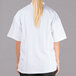 Chef Revival Silver J205 Unisex White Customizable Performance Short Sleeve Chef Jacket with Mesh Back Main Thumbnail 4
