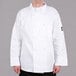 Chef Revival Bronze J100 Unisex White Customizable Chef Coat Main Thumbnail 1