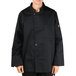 Chef Revival Bronze J071 Unisex Black Customizable Chef Jacket with Chest Pocket Main Thumbnail 4