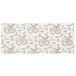 8 3/4" x 3 5/8" 3-Ply Glassine 2 lb. White Candy Box Pad with Gold Floral Pattern   - 250/Case Main Thumbnail 2