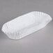 Hoffmaster 4 1/2" White Waxed Fluted Small Eclair Baking Case - 1000/Pack Main Thumbnail 3