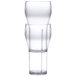 GET 7716-1-CL Bell 16 oz. Clear Customizable SAN Plastic Pebbled Soda Glass - 72/Case Main Thumbnail 3
