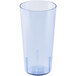 A clear plastic Cambro tumbler with a white background.