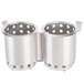 Steril-Sil UB-2 Under Bar Stainless Steel 2-Cylinder Flatware Organizer Main Thumbnail 2