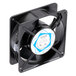 An Avantco replacement fan with a black and blue label.